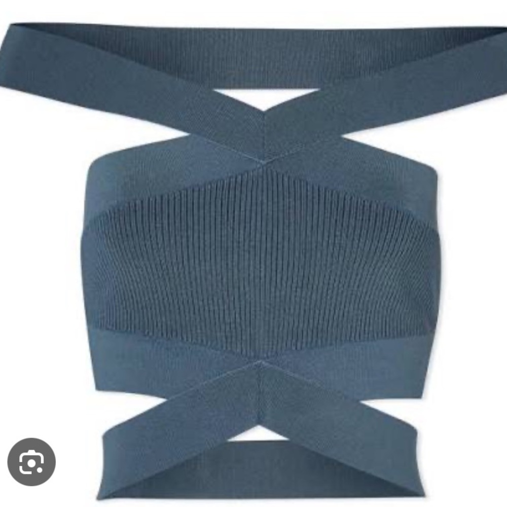 Dion Lee Cross Rib Bustier & Flare Pant Set – NWT – Steel/Navy – Size S